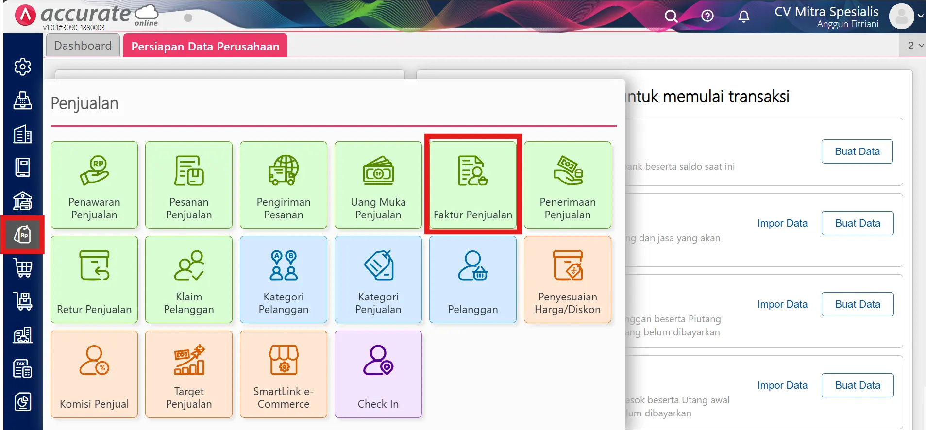 mencatat penjualan pph 22